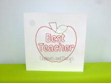 Teacher Card Redwork Design file