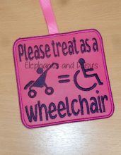 Please treat as a wheelchair tag Design file