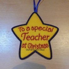 Teacher Christmas Star Design file