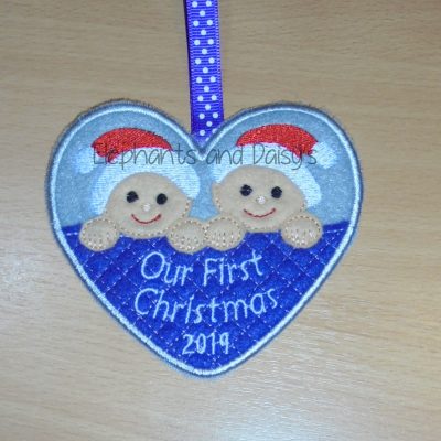 Twins First Christmas Design file